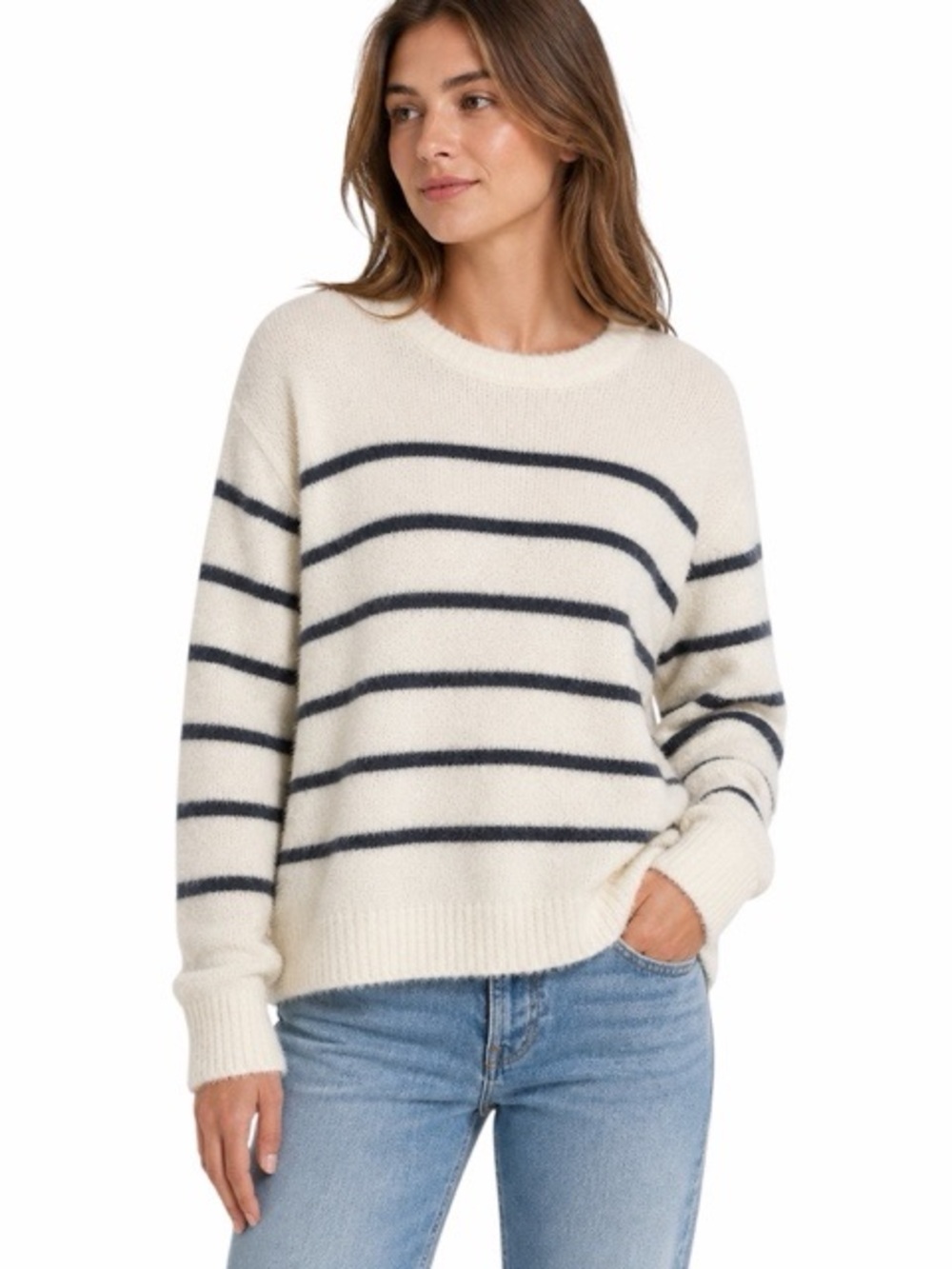 Old Navy Eyelash Knit Striped Sweater